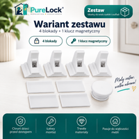 PureLock™ – Niewidoczne Magnetyczne Zabezpieczenie Szafek dla Dzieci